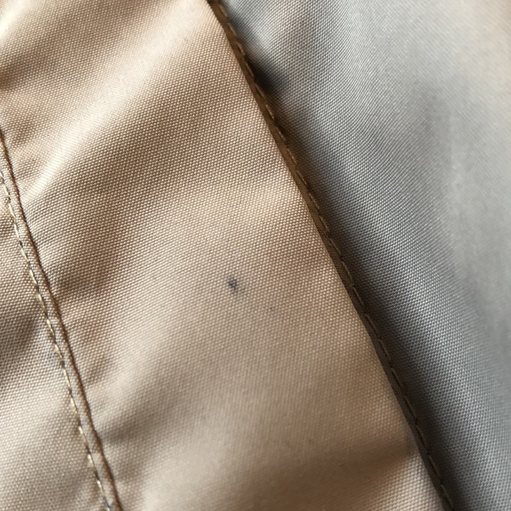 Lane Bryant Tan Short Trench Coat Button & draw string back design Size 14-16 - Picture 10 of 10